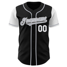 Laden Sie das Bild in den Galerie-Viewer, Custom Black Gray-White Authentic Two Tone Baseball Jersey