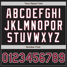 Laden Sie das Bild in den Galerie-Viewer, Custom Black Crimson-White Authentic Two Tone Baseball Jersey