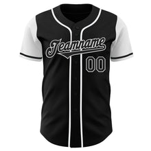 Laden Sie das Bild in den Galerie-Viewer, Custom Black White Authentic Two Tone Baseball Jersey