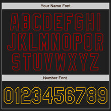 Загрузить изображение в средство просмотра галереи, Custom Black Gold-Red Authentic Two Tone Baseball Jersey