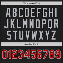 Laden Sie das Bild in den Galerie-Viewer, Custom Black Red-Gray Authentic Two Tone Baseball Jersey