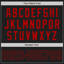 Laden Sie das Bild in den Galerie-Viewer, Custom Black Red Authentic Two Tone Baseball Jersey