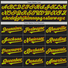 Laden Sie das Bild in den Galerie-Viewer, Custom Black Neon Green-Red Authentic Two Tone Baseball Jersey