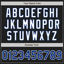 Laden Sie das Bild in den Galerie-Viewer, Custom Black Royal-White Authentic Two Tone Baseball Jersey