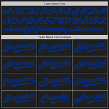 Laden Sie das Bild in den Galerie-Viewer, Custom Black Royal Authentic Two Tone Baseball Jersey