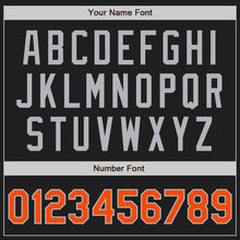 Load image into Gallery viewer, Custom Black Orange-Gray Authentic Two Tone Baseball Jersey
