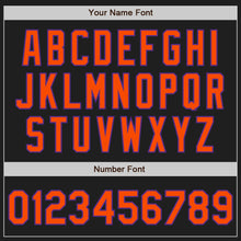 Load image into Gallery viewer, Custom Black Orange-Purple Authentic Two Tone Baseball Jersey