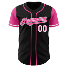 Laden Sie das Bild in den Galerie-Viewer, Custom Black Pink-White Authentic Two Tone Baseball Jersey