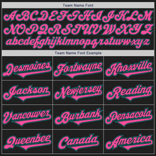 Laden Sie das Bild in den Galerie-Viewer, Custom Black Pink-Teal Authentic Two Tone Baseball Jersey