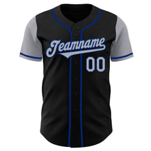 Laden Sie das Bild in den Galerie-Viewer, Custom Black Gray-Royal Authentic Two Tone Baseball Jersey