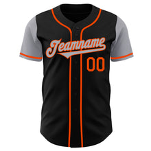 Laden Sie das Bild in den Galerie-Viewer, Custom Black Gray-Orange Authentic Two Tone Baseball Jersey