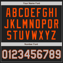 Laden Sie das Bild in den Galerie-Viewer, Custom Black Gray-Orange Authentic Two Tone Baseball Jersey