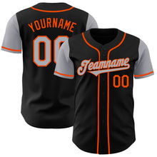 Laden Sie das Bild in den Galerie-Viewer, Custom Black Gray-Orange Authentic Two Tone Baseball Jersey