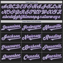 Laden Sie das Bild in den Galerie-Viewer, Custom Black Gray-Purple Authentic Two Tone Baseball Jersey