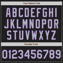 Laden Sie das Bild in den Galerie-Viewer, Custom Black Gray-Purple Authentic Two Tone Baseball Jersey