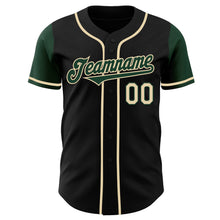 Laden Sie das Bild in den Galerie-Viewer, Custom Black Green-Cream Authentic Two Tone Baseball Jersey