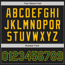 Laden Sie das Bild in den Galerie-Viewer, Custom Black Green-Gold Authentic Two Tone Baseball Jersey