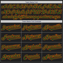 Laden Sie das Bild in den Galerie-Viewer, Custom Black Green-Orange Authentic Two Tone Baseball Jersey