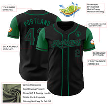 Загрузить изображение в средство просмотра галереи, Custom Black Kelly Green Authentic Two Tone Baseball Jersey