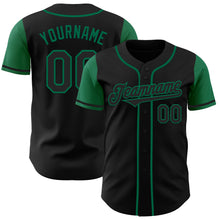 Загрузить изображение в средство просмотра галереи, Custom Black Kelly Green Authentic Two Tone Baseball Jersey