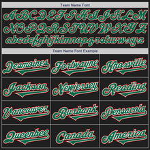 Загрузить изображение в средство просмотра галереи, Custom Black Kelly Green-Red Authentic Two Tone Baseball Jersey