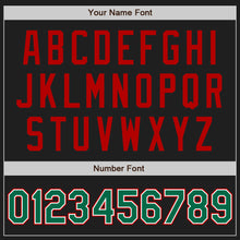 Загрузить изображение в средство просмотра галереи, Custom Black Kelly Green-Red Authentic Two Tone Baseball Jersey