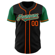 Загрузить изображение в средство просмотра галереи, Custom Black Kelly Green-Orange Authentic Two Tone Baseball Jersey