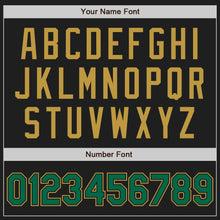 Загрузить изображение в средство просмотра галереи, Custom Black Kelly Green-Old Gold Authentic Two Tone Baseball Jersey