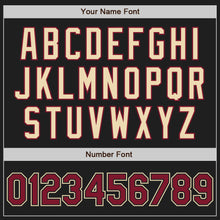 Laden Sie das Bild in den Galerie-Viewer, Custom Black Crimson-Cream Authentic Two Tone Baseball Jersey