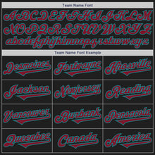 Laden Sie das Bild in den Galerie-Viewer, Custom Black Crimson-Teal Authentic Two Tone Baseball Jersey