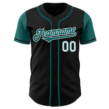Laden Sie das Bild in den Galerie-Viewer, Custom Black Teal-White Authentic Two Tone Baseball Jersey