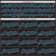 Laden Sie das Bild in den Galerie-Viewer, Custom Black Teal-Pink Authentic Two Tone Baseball Jersey