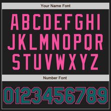 Laden Sie das Bild in den Galerie-Viewer, Custom Black Teal-Pink Authentic Two Tone Baseball Jersey
