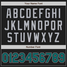 Laden Sie das Bild in den Galerie-Viewer, Custom Black Teal-Gray Authentic Two Tone Baseball Jersey