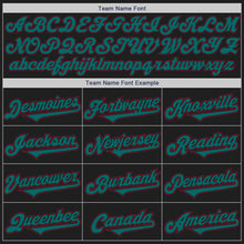 Laden Sie das Bild in den Galerie-Viewer, Custom Black Teal-Crimson Authentic Two Tone Baseball Jersey