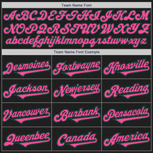 Load image into Gallery viewer, Custom Black Kelly Green-Pink Authentic Two Tone Baseball Jersey