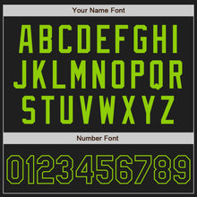 Laden Sie das Bild in den Galerie-Viewer, Custom Black Neon Green Authentic Two Tone Baseball Jersey