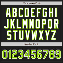 Laden Sie das Bild in den Galerie-Viewer, Custom Black Neon Green-White Authentic Two Tone Baseball Jersey