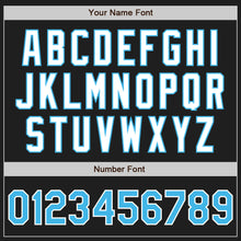 Laden Sie das Bild in den Galerie-Viewer, Custom Black Sky Blue-White Authentic Two Tone Baseball Jersey