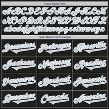 Load image into Gallery viewer, Custom Black Silver-White Authentic Two Tone Baseball Jersey