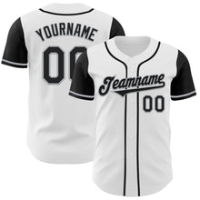 Laden Sie das Bild in den Galerie-Viewer, Custom White Black-Gray Authentic Two Tone Baseball Jersey