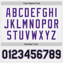 Загрузить изображение в средство просмотра галереи, Custom White Black-Purple Authentic Two Tone Baseball Jersey