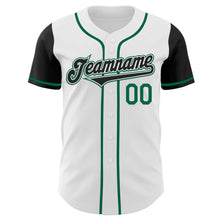 Загрузить изображение в средство просмотра галереи, Custom White Black-Kelly Green Authentic Two Tone Baseball Jersey
