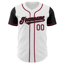 Загрузить изображение в средство просмотра галереи, Custom White Black-Crimson Authentic Two Tone Baseball Jersey