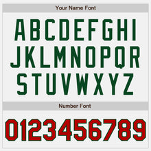 Laden Sie das Bild in den Galerie-Viewer, Custom White Red-Green Authentic Two Tone Baseball Jersey