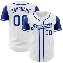 Загрузить изображение в средство просмотра галереи, Custom White Royal Authentic Two Tone Baseball Jersey