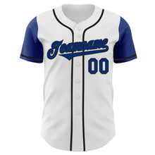 Загрузить изображение в средство просмотра галереи, Custom White Royal-Black Authentic Two Tone Baseball Jersey