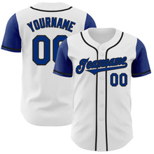 Загрузить изображение в средство просмотра галереи, Custom White Royal-Black Authentic Two Tone Baseball Jersey