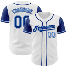 Загрузить изображение в средство просмотра галереи, Custom White Royal-Light Blue Authentic Two Tone Baseball Jersey