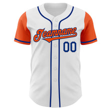 Загрузить изображение в средство просмотра галереи, Custom White Orange-Royal Authentic Two Tone Baseball Jersey
